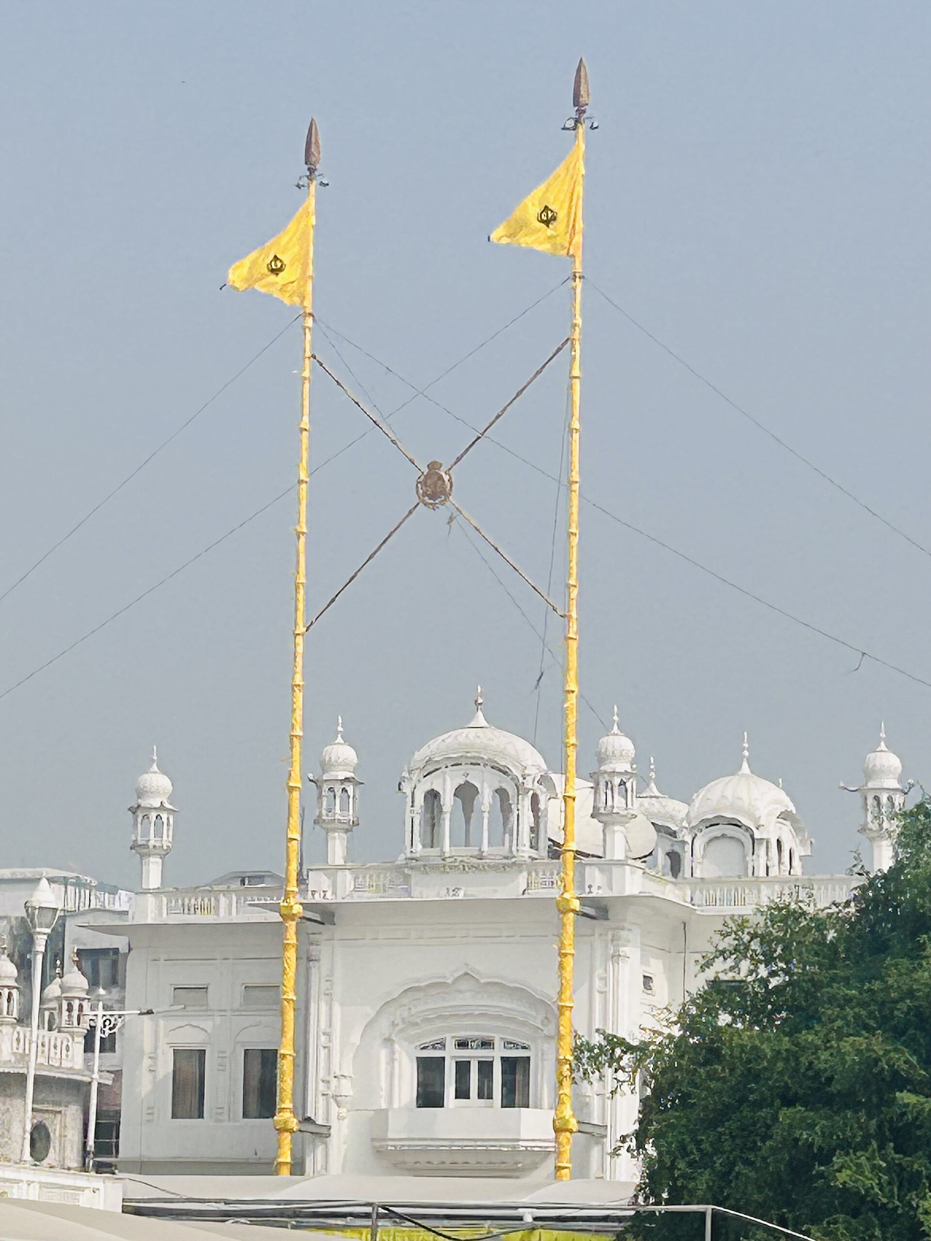 The twin Nishan Sahibs of Miri and Piri, Amritsar